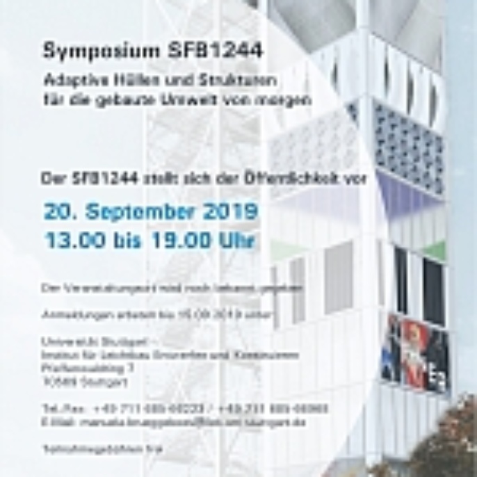 Symposium SFB1244 Plakat